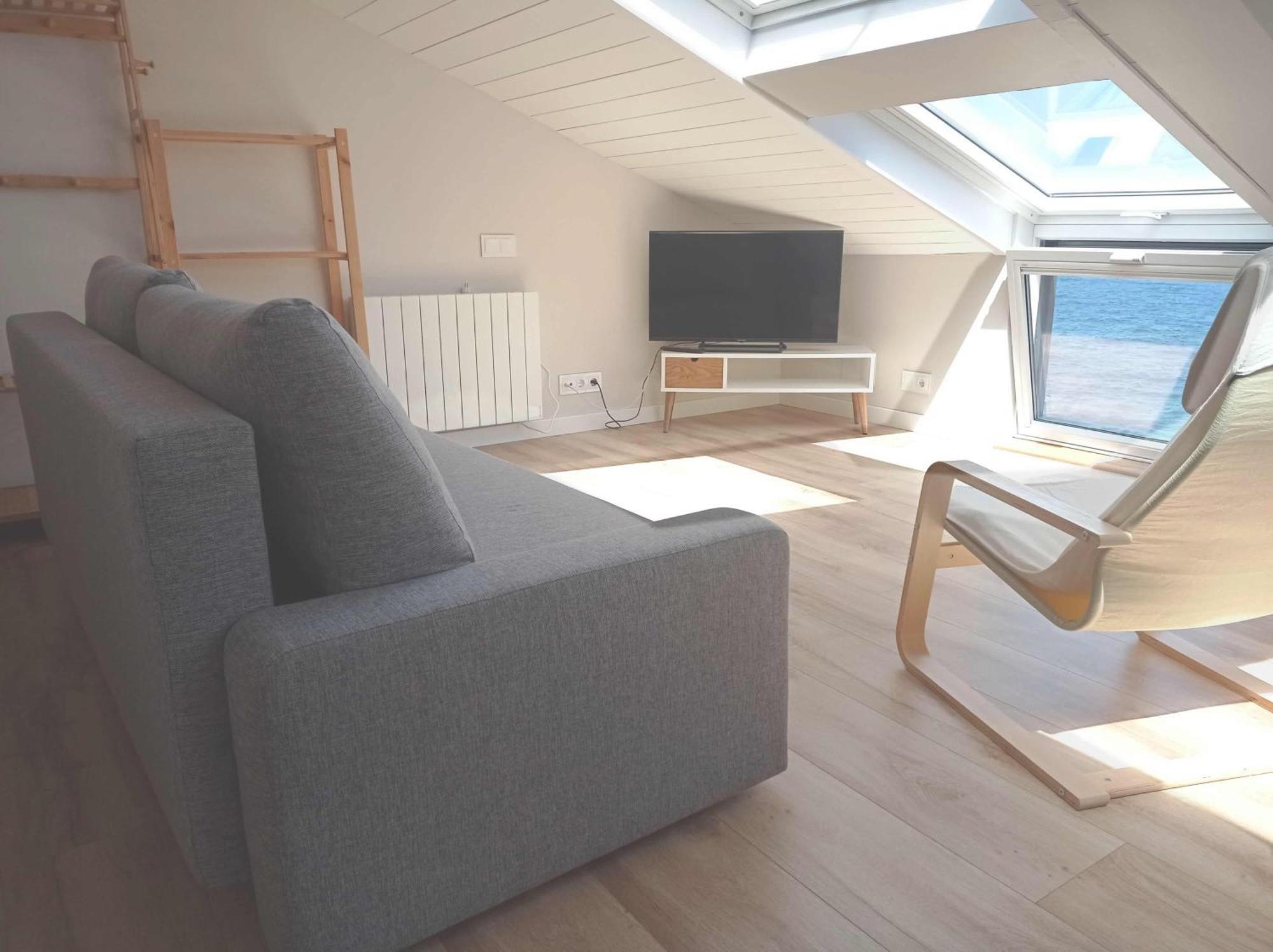 Vila Mariña. Casa marinera con terraza sobre el mar en Caión Cayón Exterior foto